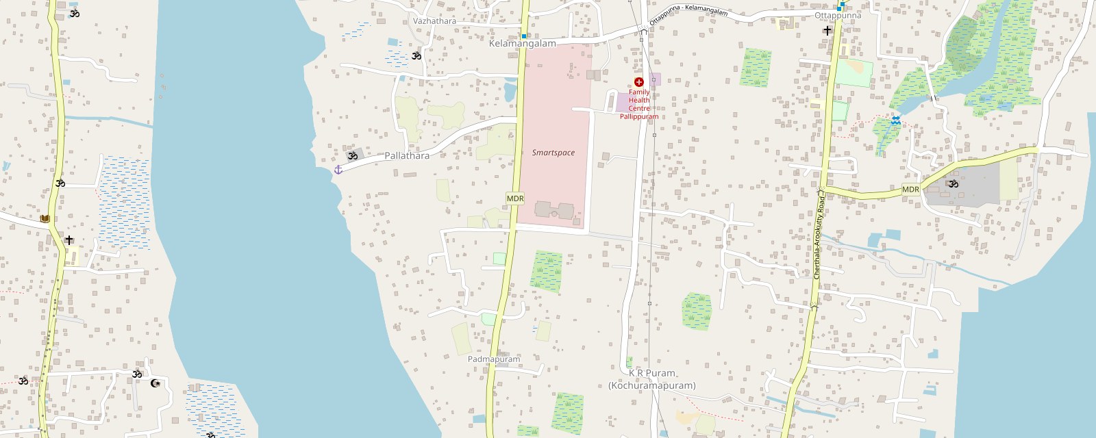 Map showing Tech Aventure at Infopark, Cherthala, Kerala