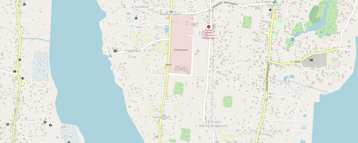 Map showing Tech Aventure at Infopark, Cherthala, Kerala