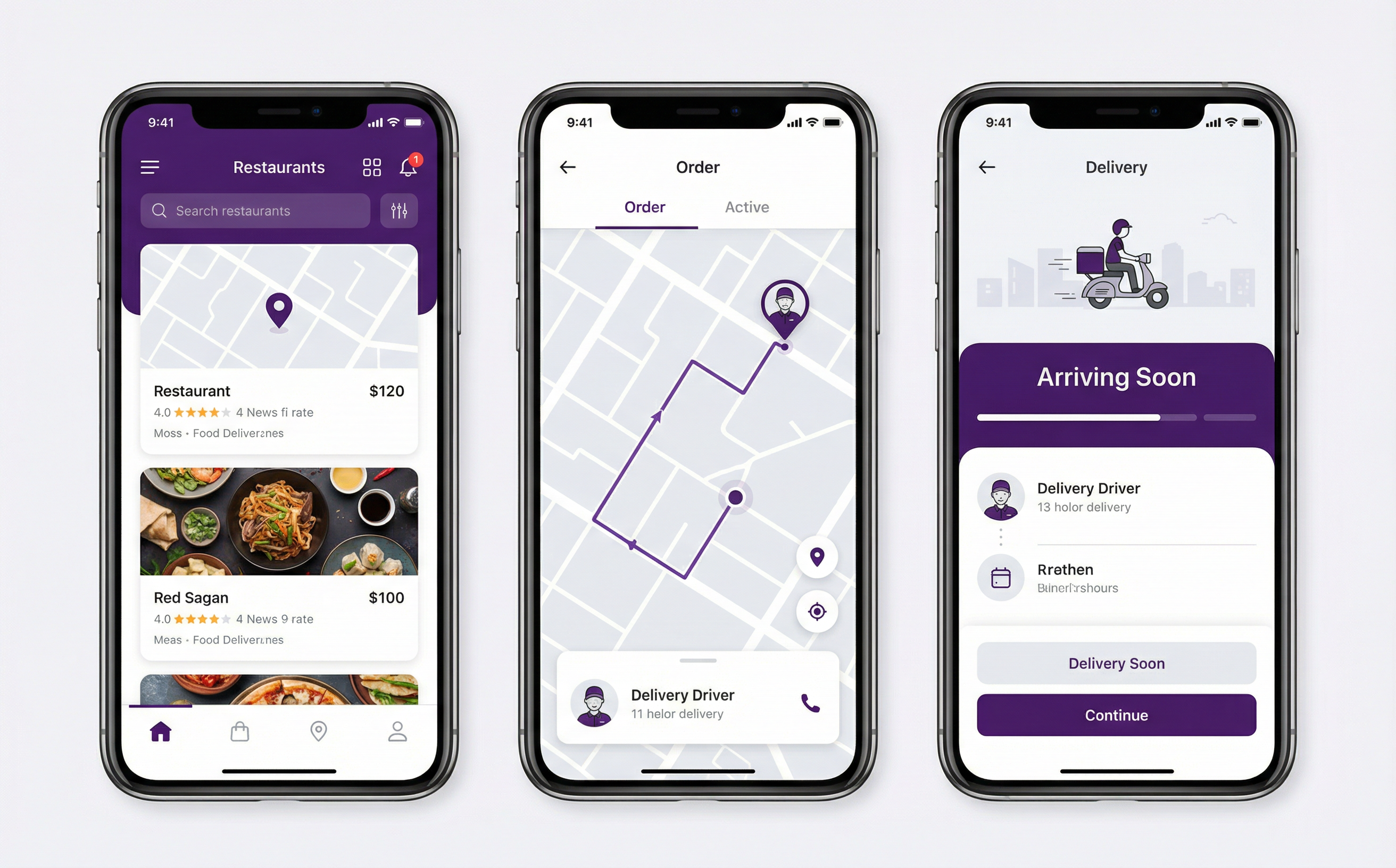 App interface design